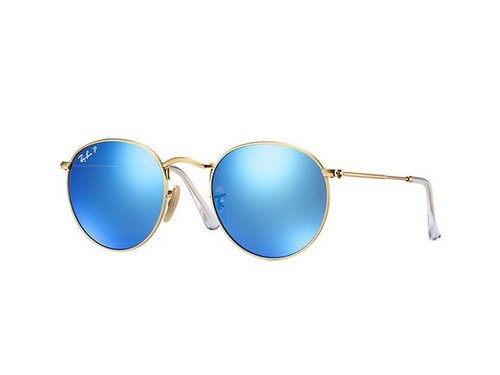 Gulaté slnečné okuliare Ray-Ban modré sklá