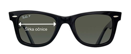 veľkosť okuliarov RayBan